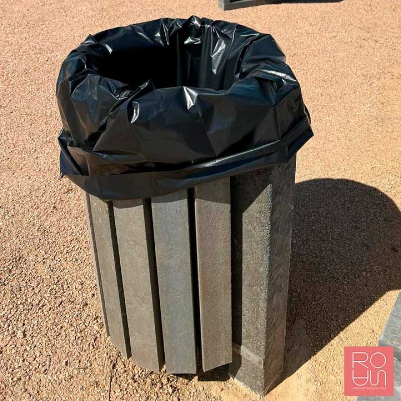 Papereres Urbanes de Plàstic Reciclat Madeira